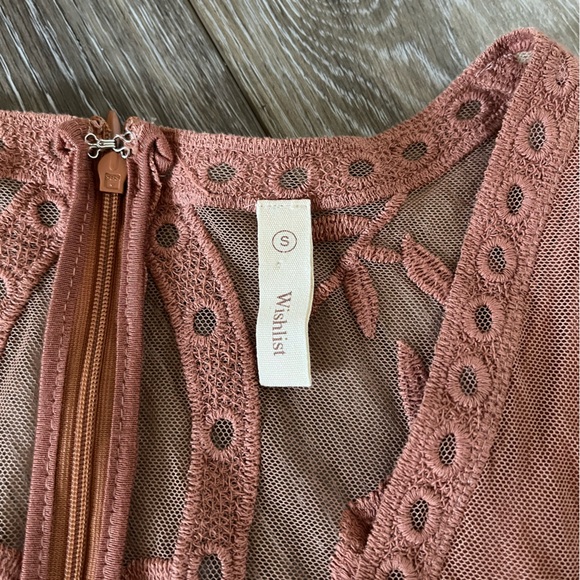 Wishlist Terracotta Embroidered Lace Maxi Dress Romper - Picture 6 of 12